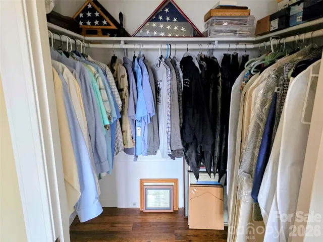 Lower level walk-in closet