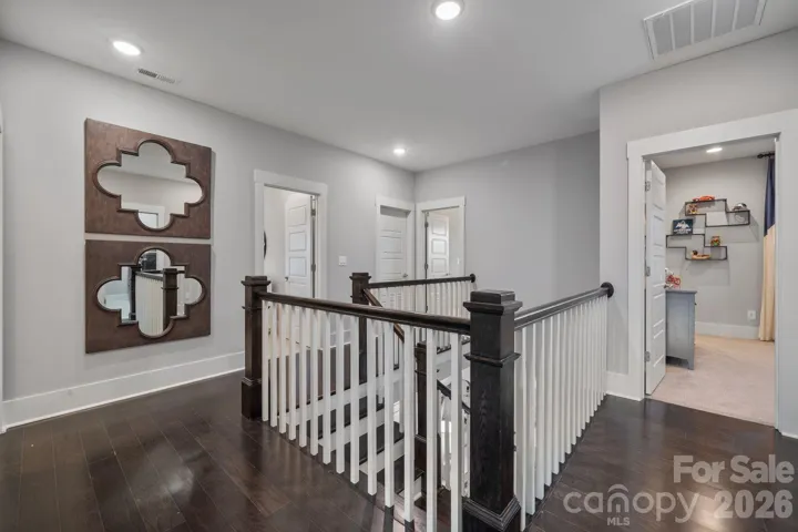 upstairs