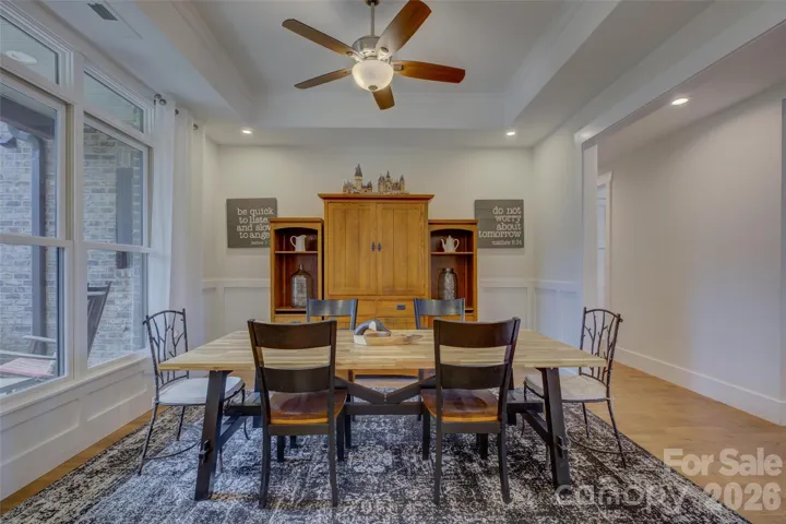Formal Dining Room with hardwood floors.