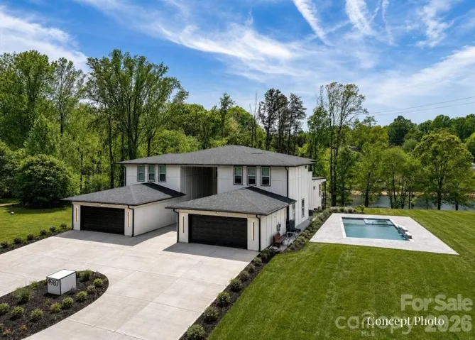 Concept photo with grass & landscaping.
