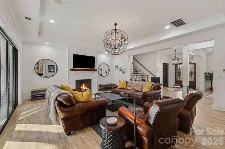 Roomy Family Room and Cozy Fireplace