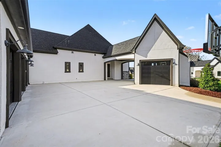 Portico and Courtyard with enough room for a your pickup basketball game