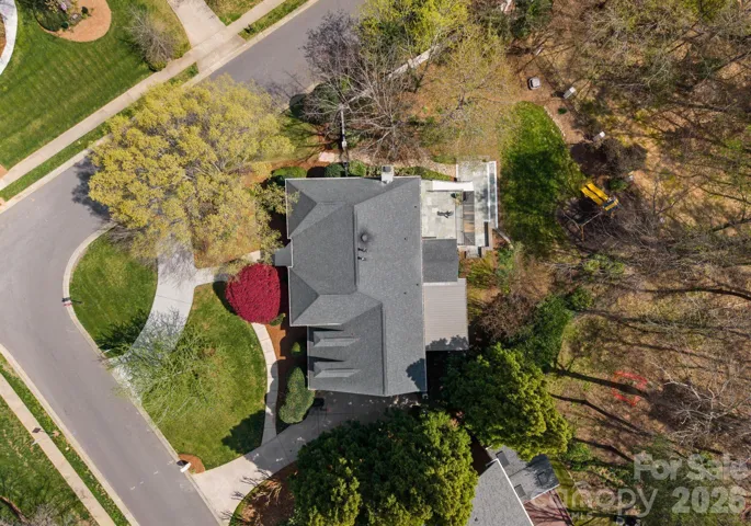 Aerial daytime view of the home. 