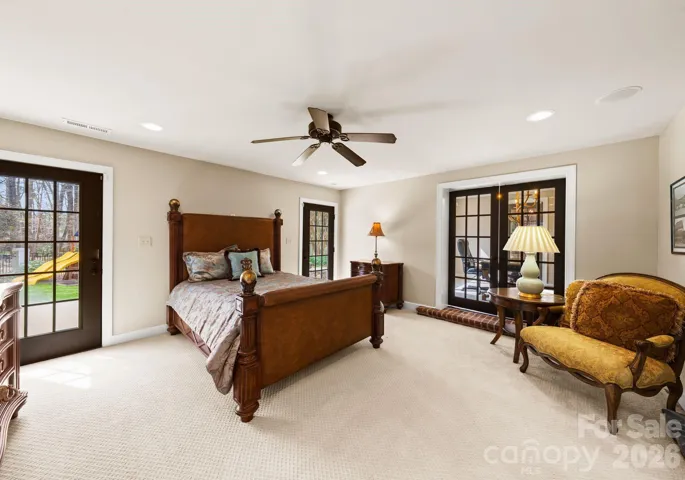 Lower-level guest bedroom. 