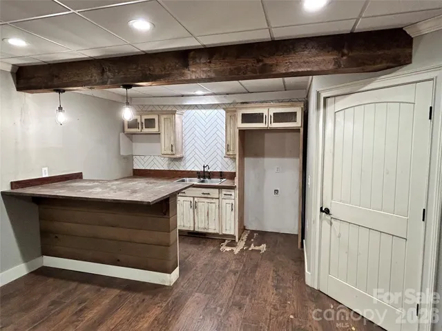 Wet bar in basement