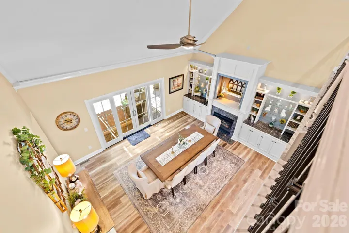 Overlooking the large Dining room from the catwalk.