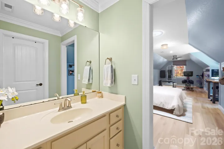Separate vanity connects to the bonus 4th bedroom.