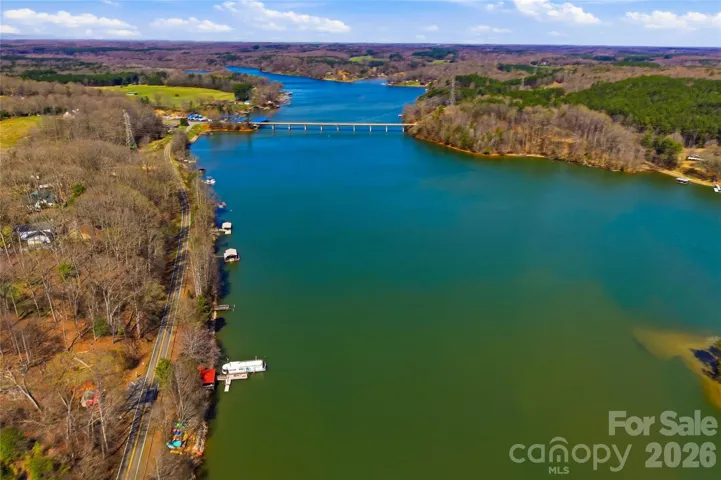 Aerial view of cove opening