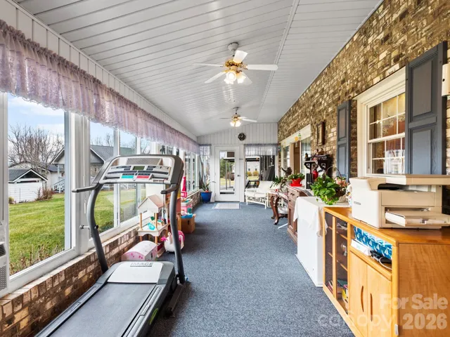 Spacious sunroom.