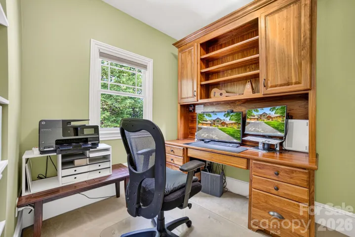Study nook or secret hiding space! There are book cases on both side of the sliding door.