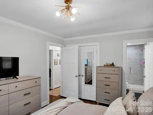 Ample space in primary bedroom and ensuite