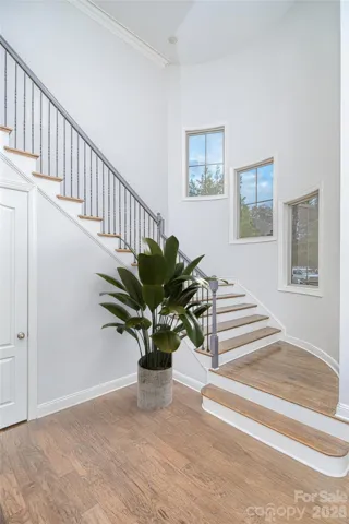 Grand Curved Staircase Foyer. 