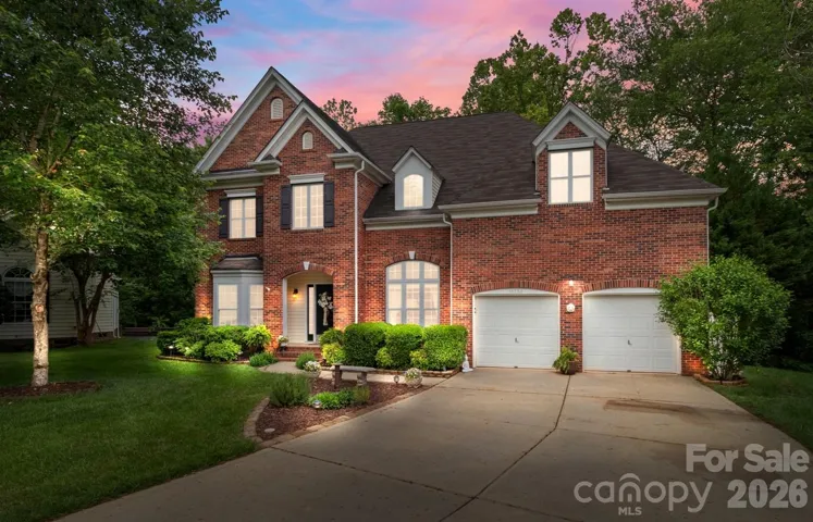 Landscaping lighting makes this home glow at night