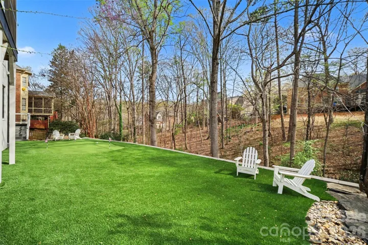 Enoy the state-of-the-art artificial turf and a custom 3 hole putting green