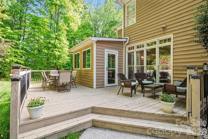 Back deck for relaxing and entertaining