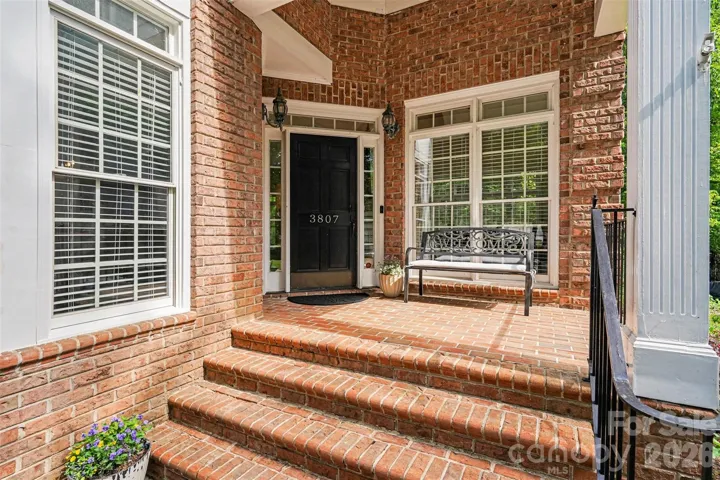Covered front porch entry