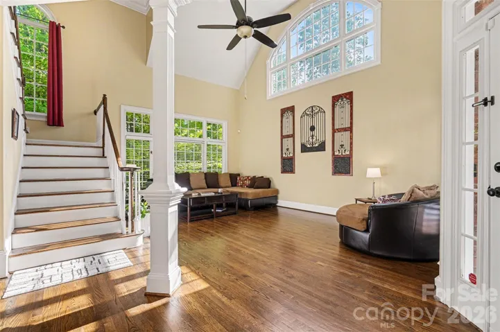 Grand foyer with open staircase