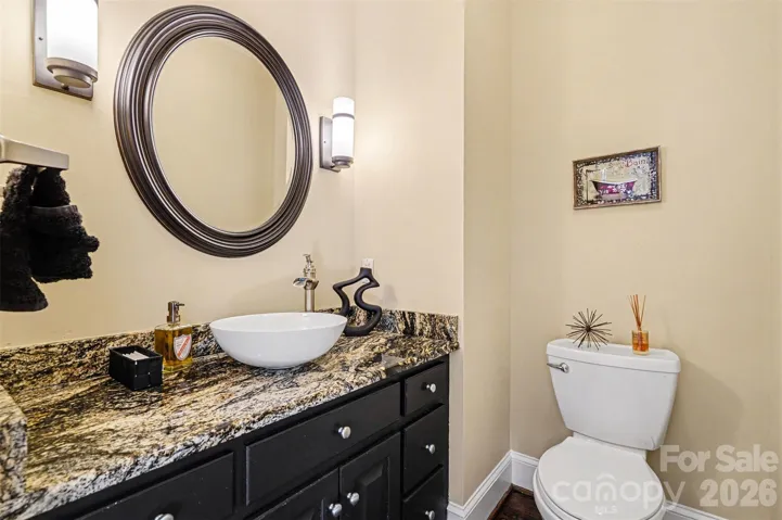 Main-level powder room