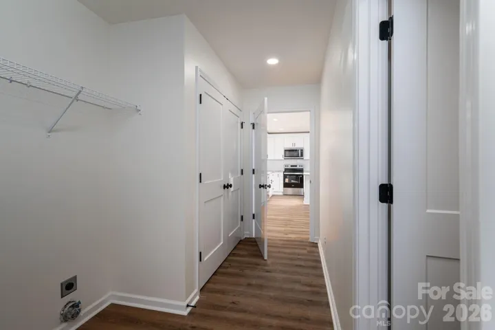 Looking from mud room to kitchen