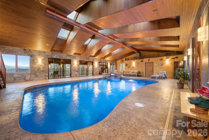 Indoor heated pool and spa