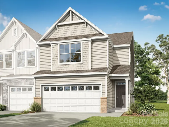 Homesite 7 features a Southampton end unit with a 2-car garage