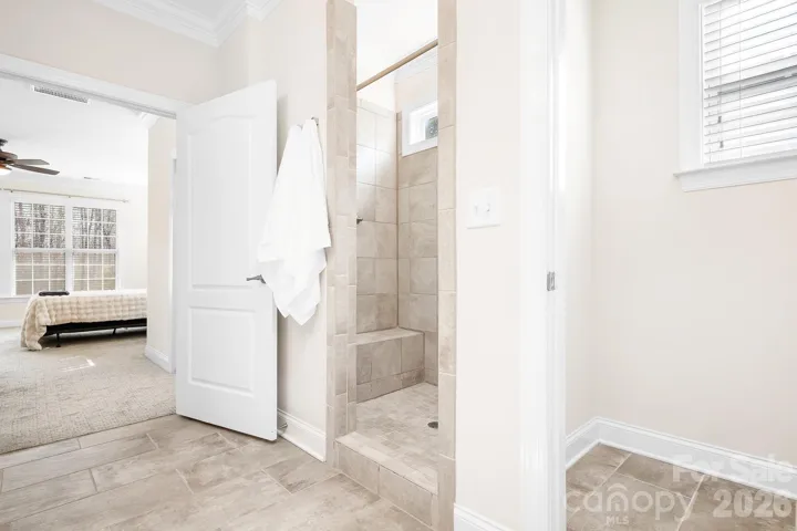 walk in shower with seat and grab bar