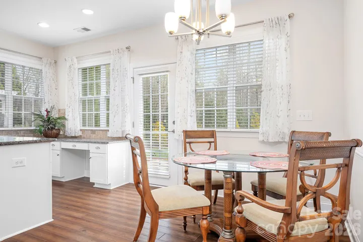 breakfast nook with a writing desk