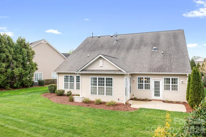 side view with patio