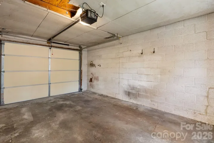 Main level automated garage door