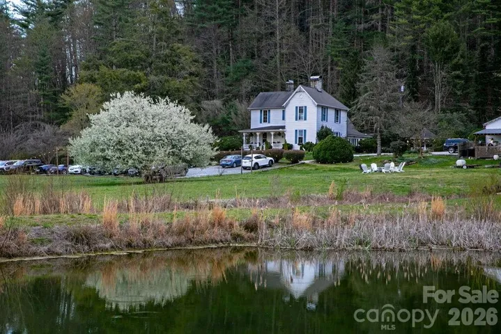 View of the Inn across the pond