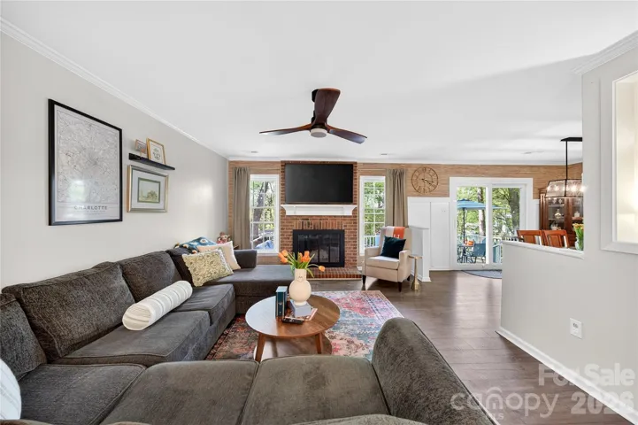 View into living room from front door