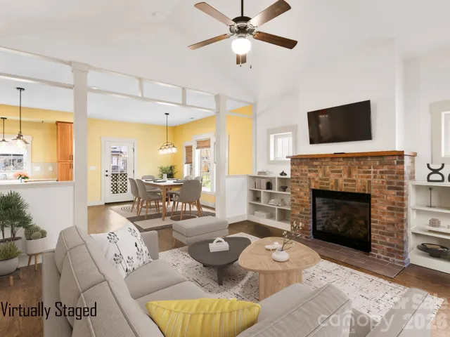A potential living room furniture layout