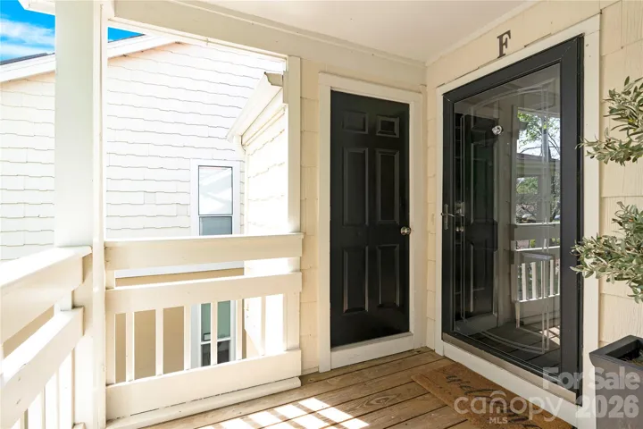 Entrance.  Door on left is the storage closet.