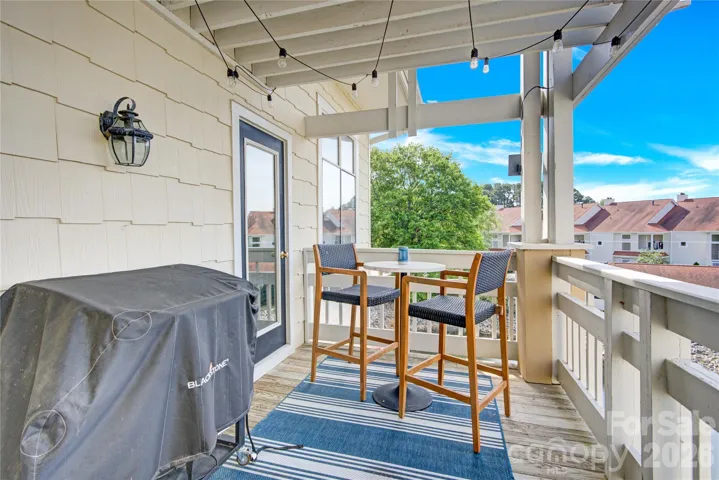 Spacious covered deck.