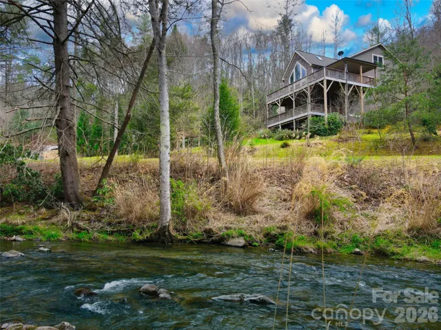 The rushing stream offers the perfect soundtrack for relaxation.