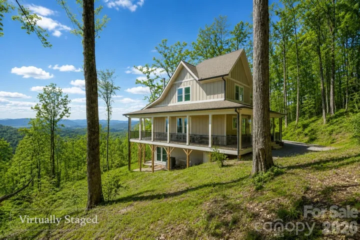 Virtually Staged to show potential summer landscape