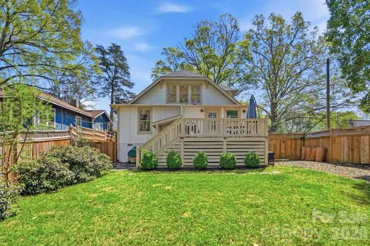 Beautiful landscaped backyard