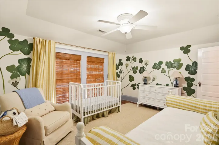 Guest bedroom #4 - Hand painted mural by a Charleston SC artist