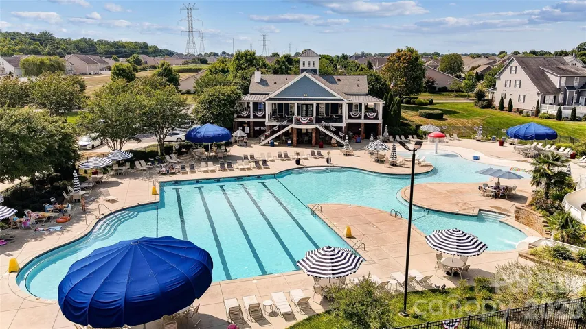 pool with waterslide