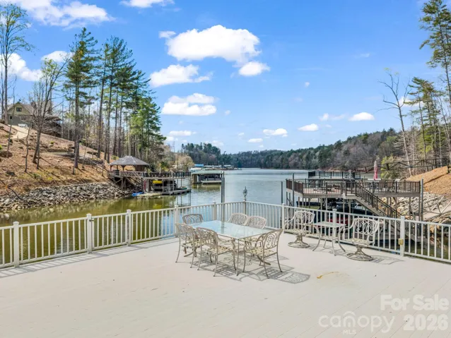 Bask in the sun on the expansive upper "party" deck with lake views.