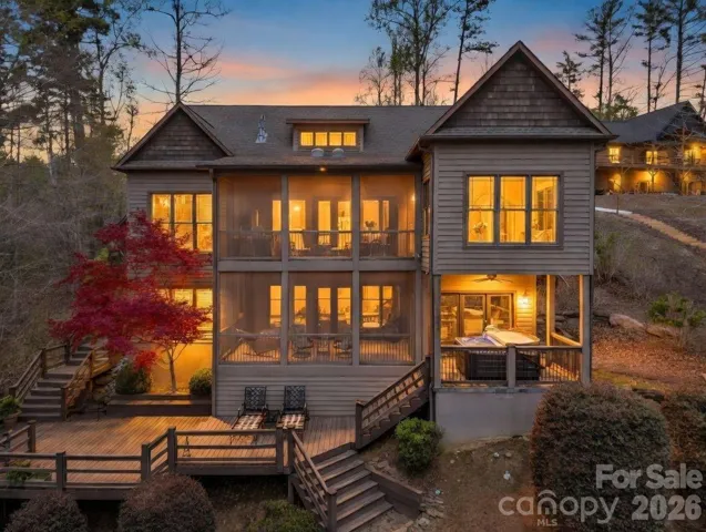 As evening sets in, enjoy the moon and  stars from the spacious deck.