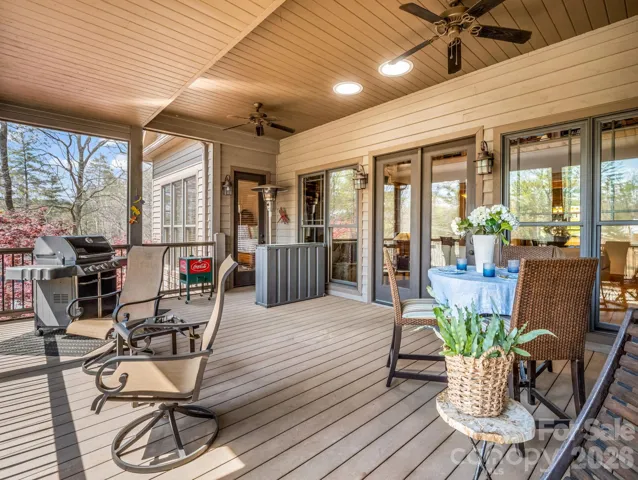 Main level screened porch.