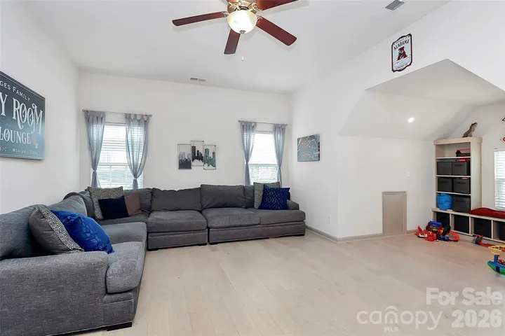 Upstairs bonus room with space to add closet(s)