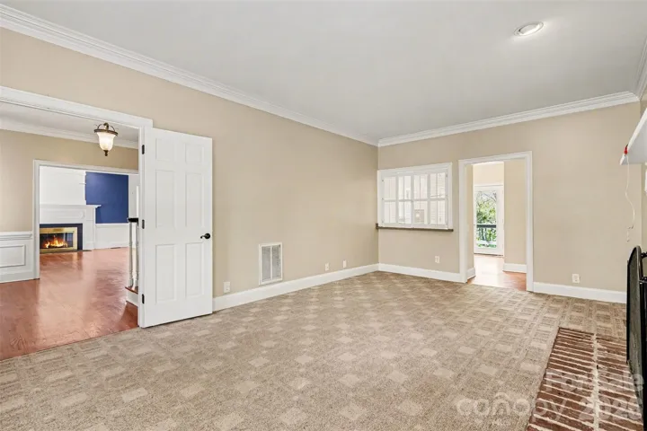 Den into breakfast nook and formal entryway