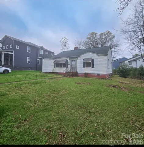 Home sits on a large wide lot