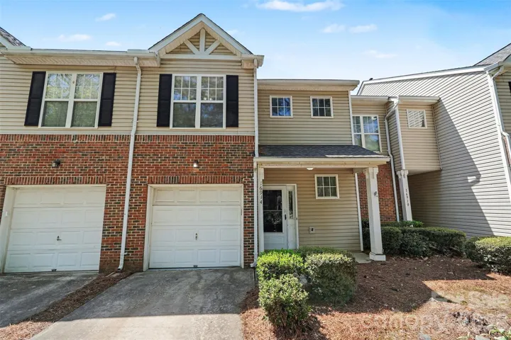 Front door with long driveway
