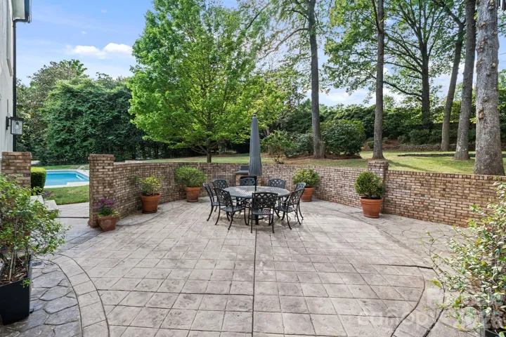 Outdoor dining patio. 