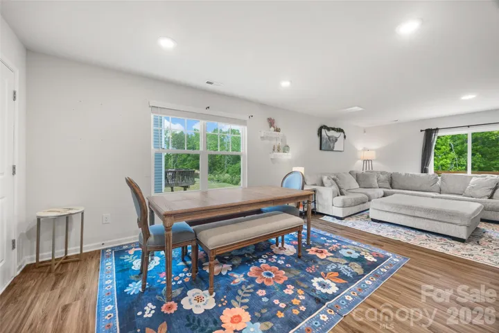Dining area is open to kitchen and living room