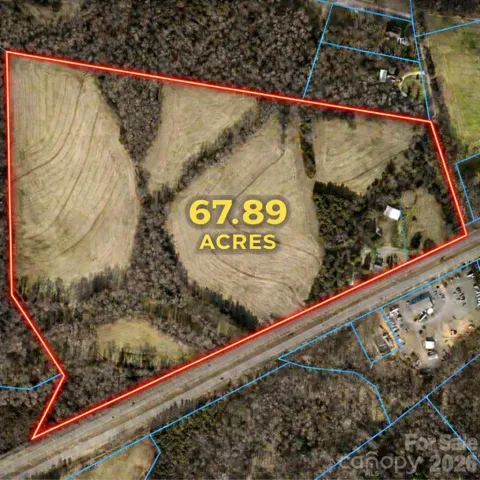 67.89 Acres with over 2400' of road frontage on Hwy 49N in Mt. Pleasant, NC.