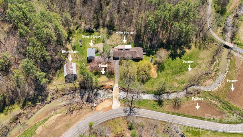 2 Homes on 18 acres w/ a bold creek, pasture, farmland, pond, multi purpose barn, make this the ideal farm & homestead.